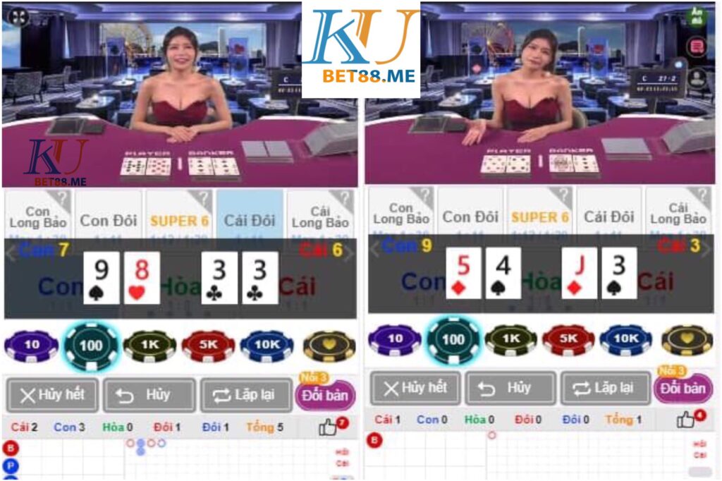 Hướng dẫn luật chơi bài Baccarat Online