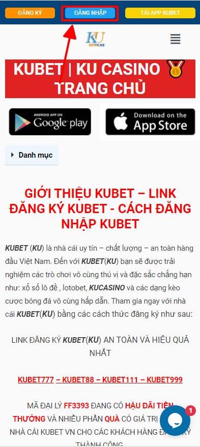 tạo tài khoản kubet đăng nhập