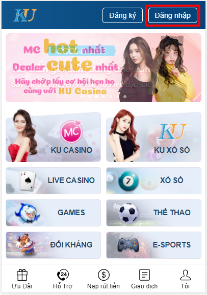 Hướng dẫn đăng nhập kubet