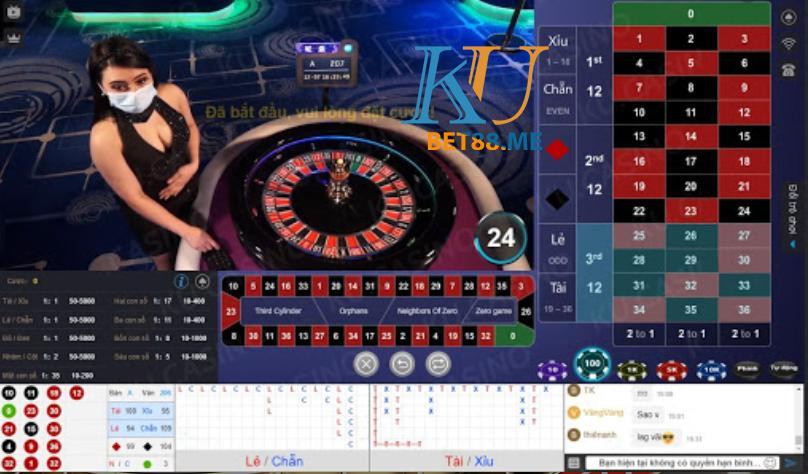 Giao diện chơi roulette siêu hấp dẫn